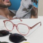 Roze transparentni plasticni okruglasti okvir sa 3 dodatka za sunce - Slika 3