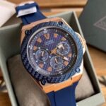GUESS Muški Rose Gold Plavi Sat W1049G2 LEGACY - Slika 2