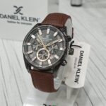 Muški sivi braon kožni sat DANIEL KLEIN Exclusive DK13741-4