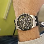 Sergio Tacchini crni srebrni silikonski ručni sat ST.1.10447-1