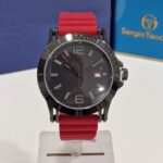 Muški crveni crni silikonski ručni sat Sergio Tacchini ST.10427-2