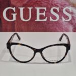 Ženski havana plastični dioptrijski okvir sa animal print drškama GUESS GU2826 052