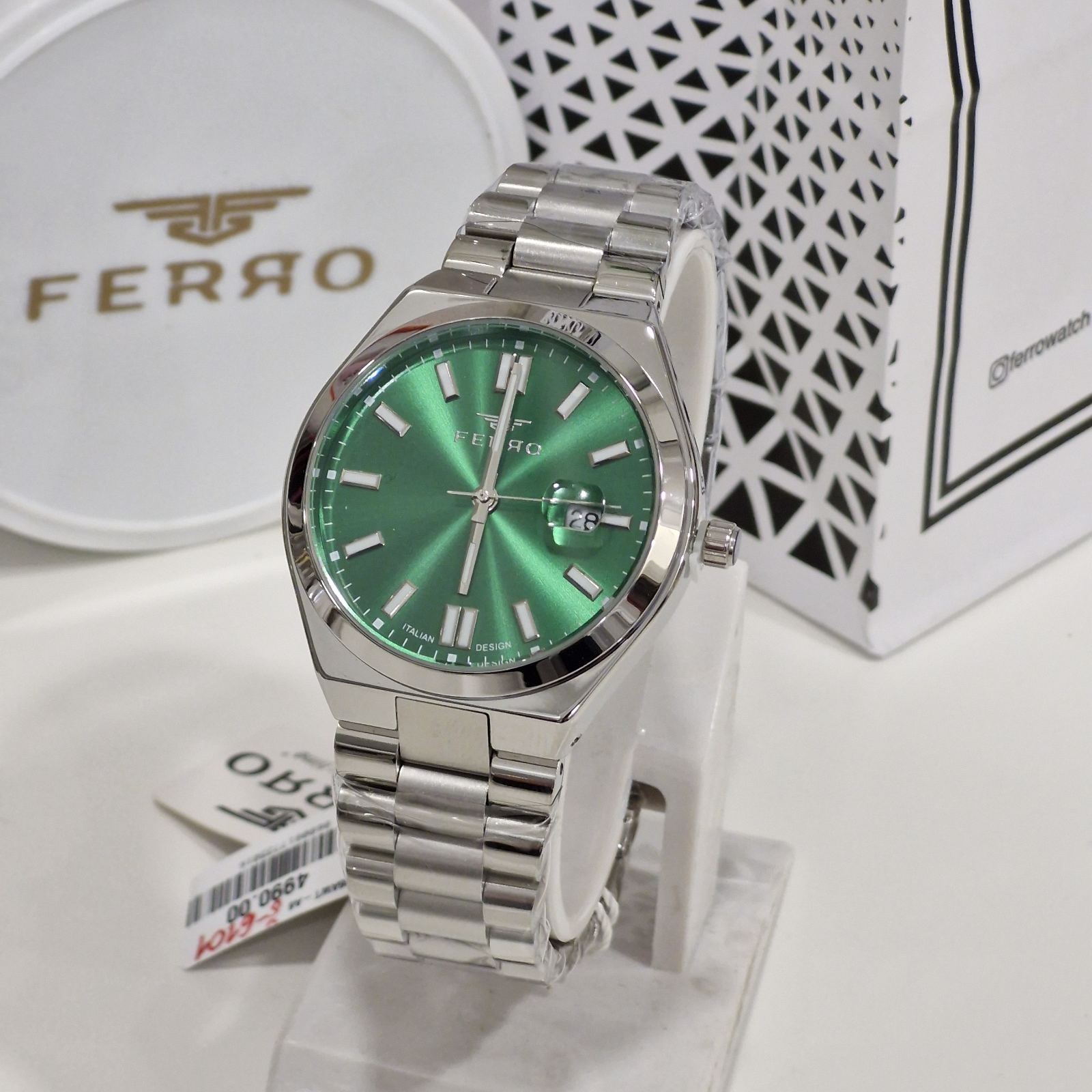 Elegantan Metalni ručni sat sa datumom FERRO F11386AWT-A6 Elegantan Metalni ručni sat sa datumom FERRO F11386AWT-A6
