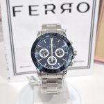 Muški Metalni Plavi Ručni Sat FERRO FM11468AWT-L3