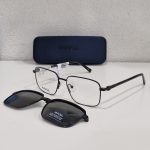 Muški mat crni metalni Clip On Naocare INVU IG32500 C 54-16-140 - Slika 2